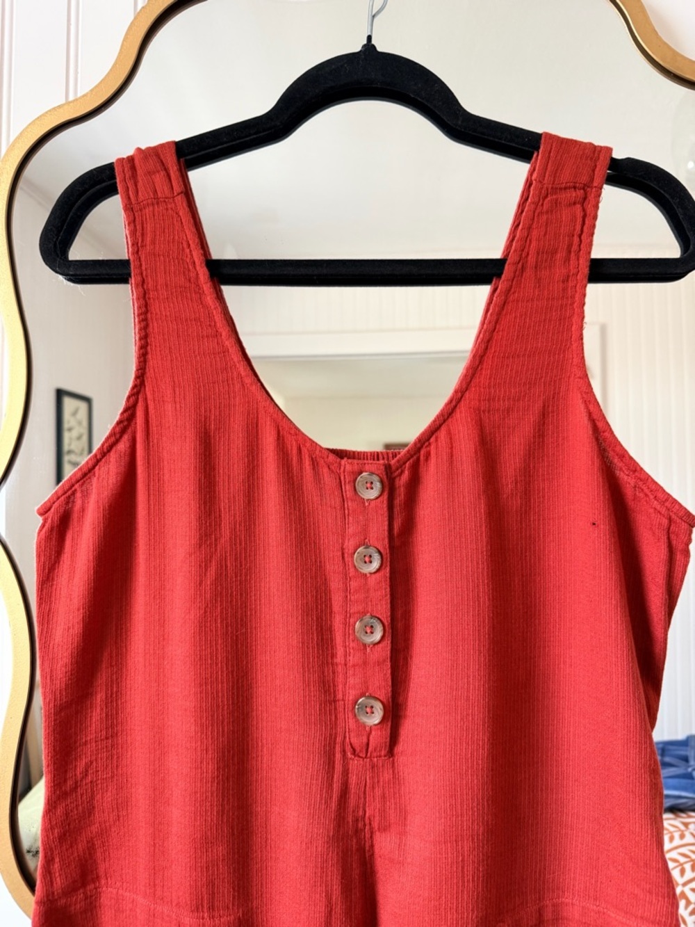 Prana Earthen Red Sleeveless Linen Jumpsuit - Picture 5 of 7